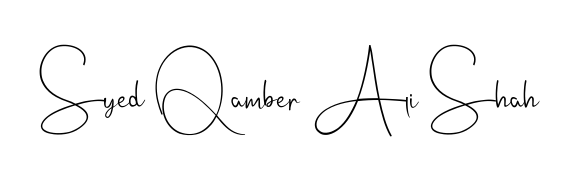 Achieve flawless digital penmanship with Syed Qamber Ali Shah name in Andilay-7BmLP font. The perfect tool for creating online signatures. Syed Qamber Ali Shah signature style 4 images and pictures png