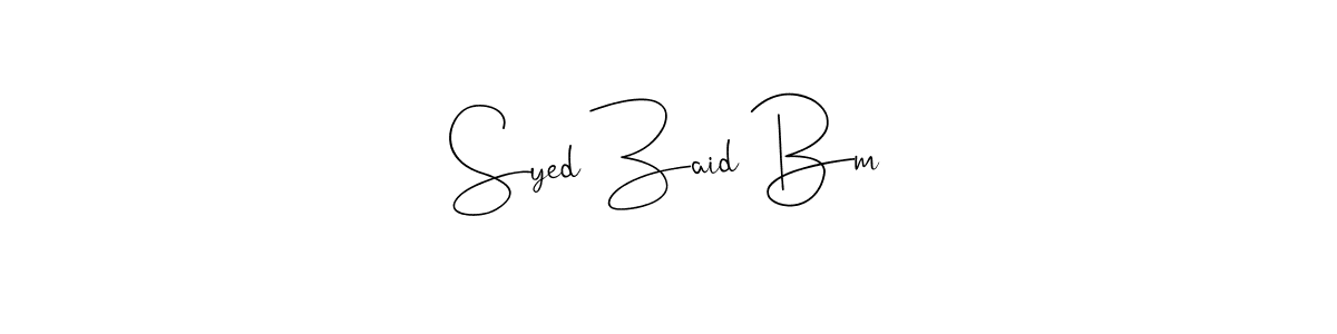 How to Draw Syed Zaid Bm signature style? Andilay-7BmLP is a latest design signature styles for name Syed Zaid Bm. Syed Zaid Bm signature style 4 images and pictures png