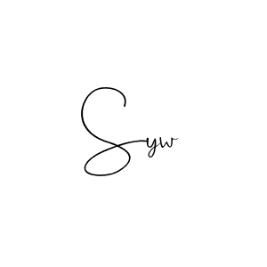 Also we have Syw name is the best signature style. Create professional handwritten signature collection using Andilay-7BmLP autograph style. Syw signature style 4 images and pictures png