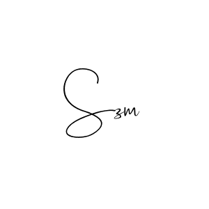 Use a signature maker to create a handwritten signature online. With this signature software, you can design (Andilay-7BmLP) your own signature for name Szm. Szm signature style 4 images and pictures png