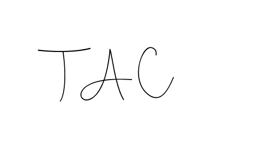 Make a beautiful signature design for name T A C. With this signature (Andilay-7BmLP) style, you can create a handwritten signature for free. T A C signature style 4 images and pictures png