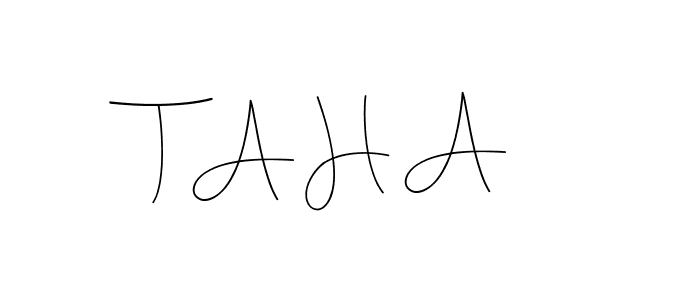 Design your own signature with our free online signature maker. With this signature software, you can create a handwritten (Andilay-7BmLP) signature for name T A H A. T A H A signature style 4 images and pictures png
