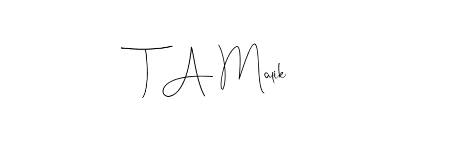 You can use this online signature creator to create a handwritten signature for the name T A Malik. This is the best online autograph maker. T A Malik signature style 4 images and pictures png