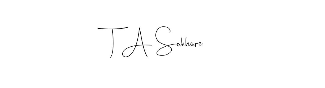 if you are searching for the best signature style for your name T A Sakhare. so please give up your signature search. here we have designed multiple signature styles  using Andilay-7BmLP. T A Sakhare signature style 4 images and pictures png