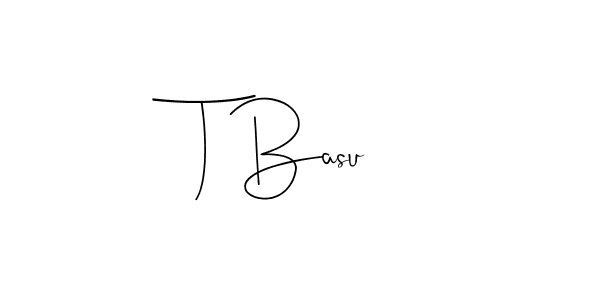 if you are searching for the best signature style for your name T Basu. so please give up your signature search. here we have designed multiple signature styles  using Andilay-7BmLP. T Basu signature style 4 images and pictures png