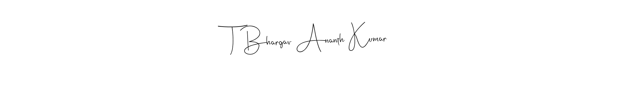 Make a beautiful signature design for name T Bhargav Ananth Kumar. Use this online signature maker to create a handwritten signature for free. T Bhargav Ananth Kumar signature style 4 images and pictures png