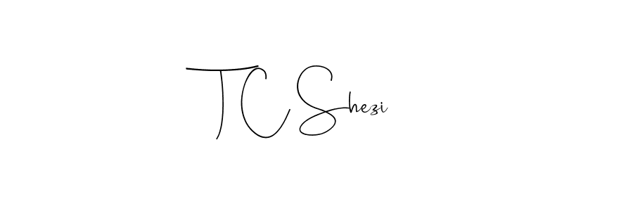 How to make T C Shezi name signature. Use Andilay-7BmLP style for creating short signs online. This is the latest handwritten sign. T C Shezi signature style 4 images and pictures png