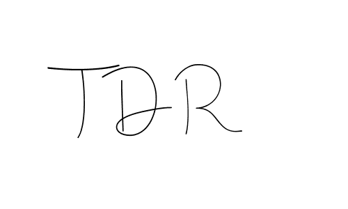 The best way (Andilay-7BmLP) to make a short signature is to pick only two or three words in your name. The name T D R include a total of six letters. For converting this name. T D R signature style 4 images and pictures png