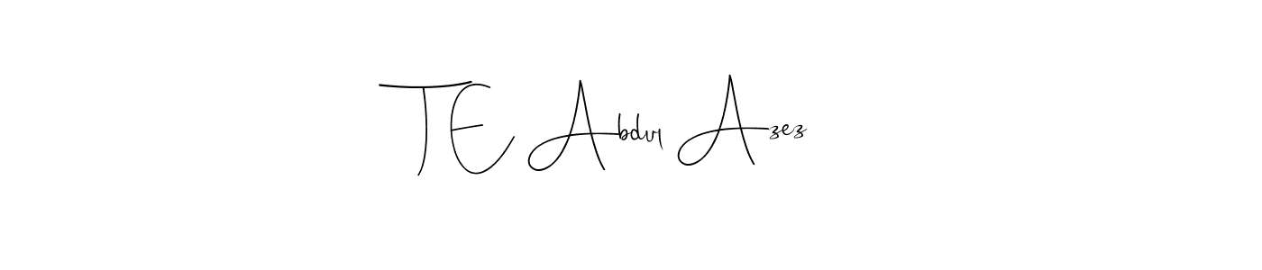 See photos of T E Abdul Azez official signature by Spectra . Check more albums & portfolios. Read reviews & check more about Andilay-7BmLP font. T E Abdul Azez signature style 4 images and pictures png