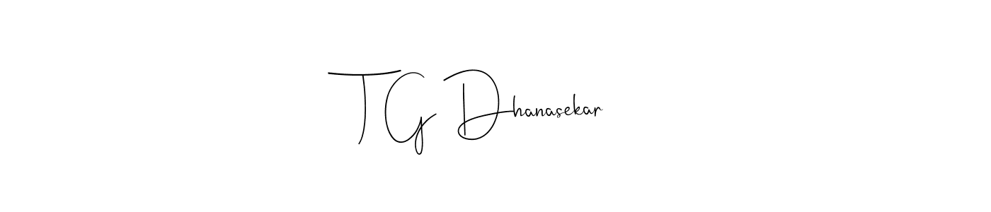 Use a signature maker to create a handwritten signature online. With this signature software, you can design (Andilay-7BmLP) your own signature for name T G Dhanasekar. T G Dhanasekar signature style 4 images and pictures png