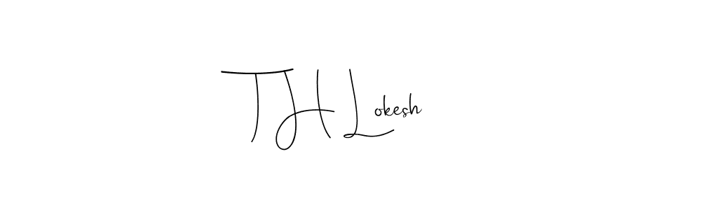 Make a beautiful signature design for name T H Lokesh. Use this online signature maker to create a handwritten signature for free. T H Lokesh signature style 4 images and pictures png