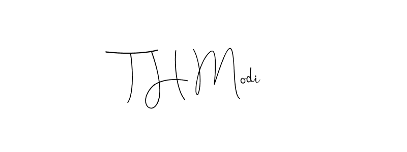 How to make T H Modi name signature. Use Andilay-7BmLP style for creating short signs online. This is the latest handwritten sign. T H Modi signature style 4 images and pictures png