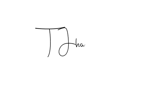 How to make T Jha signature? Andilay-7BmLP is a professional autograph style. Create handwritten signature for T Jha name. T Jha signature style 4 images and pictures png