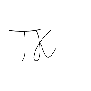 The best way (Andilay-7BmLP) to make a short signature is to pick only two or three words in your name. The name T K include a total of six letters. For converting this name. T K signature style 4 images and pictures png