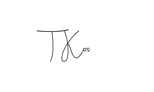 It looks lik you need a new signature style for name T Kos. Design unique handwritten (Andilay-7BmLP) signature with our free signature maker in just a few clicks. T Kos signature style 4 images and pictures png