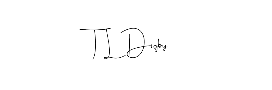 Make a beautiful signature design for name T L Digby. Use this online signature maker to create a handwritten signature for free. T L Digby signature style 4 images and pictures png