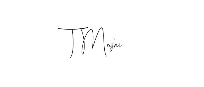 if you are searching for the best signature style for your name T Majhi. so please give up your signature search. here we have designed multiple signature styles  using Andilay-7BmLP. T Majhi signature style 4 images and pictures png