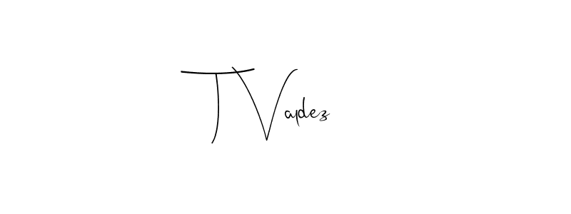 The best way (Andilay-7BmLP) to make a short signature is to pick only two or three words in your name. The name T Valdez include a total of six letters. For converting this name. T Valdez signature style 4 images and pictures png