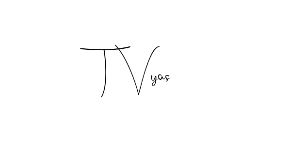 This is the best signature style for the T Vyas name. Also you like these signature font (Andilay-7BmLP). Mix name signature. T Vyas signature style 4 images and pictures png