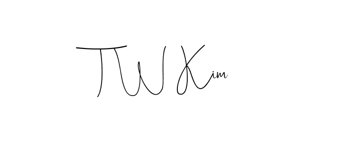 Use a signature maker to create a handwritten signature online. With this signature software, you can design (Andilay-7BmLP) your own signature for name T W Kim. T W Kim signature style 4 images and pictures png