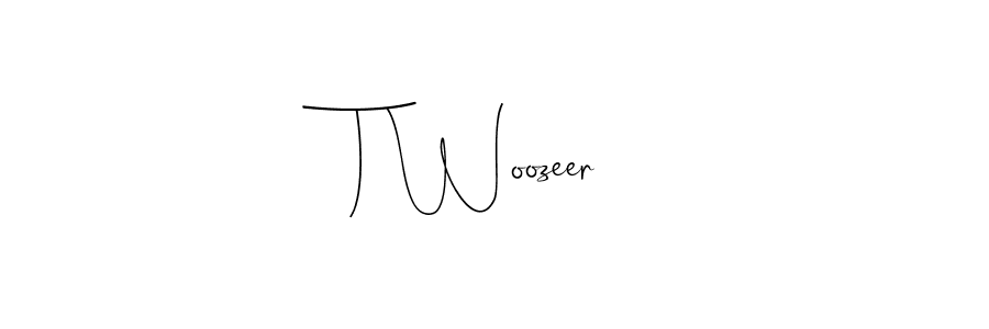 Design your own signature with our free online signature maker. With this signature software, you can create a handwritten (Andilay-7BmLP) signature for name T Woozeer. T Woozeer signature style 4 images and pictures png