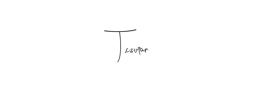 Make a beautiful signature design for name T.c.sutar. With this signature (Andilay-7BmLP) style, you can create a handwritten signature for free. T.c.sutar signature style 4 images and pictures png