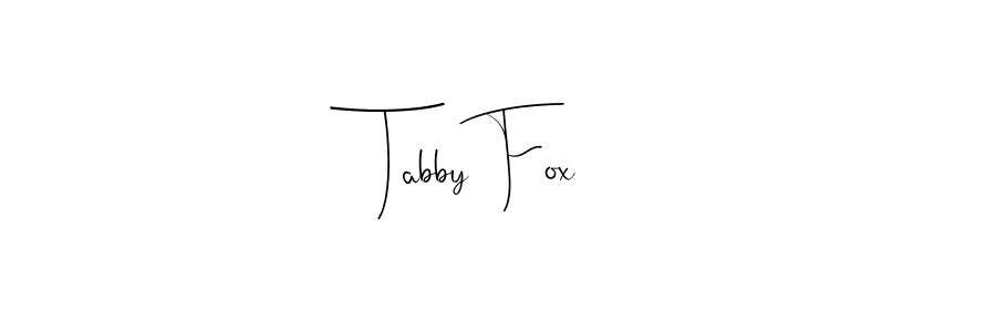 Tabby Fox stylish signature style. Best Handwritten Sign (Andilay-7BmLP) for my name. Handwritten Signature Collection Ideas for my name Tabby Fox. Tabby Fox signature style 4 images and pictures png