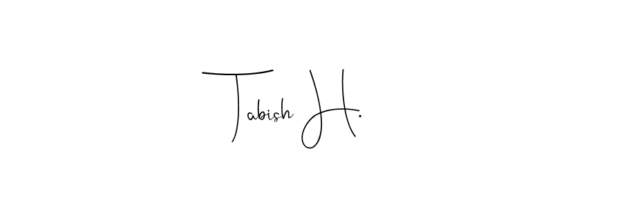 Make a beautiful signature design for name Tabish H.. Use this online signature maker to create a handwritten signature for free. Tabish H. signature style 4 images and pictures png
