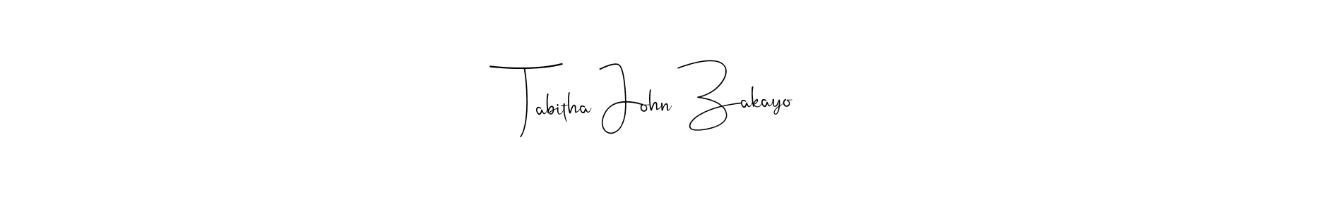 Make a beautiful signature design for name Tabitha John Zakayo. With this signature (Andilay-7BmLP) style, you can create a handwritten signature for free. Tabitha John Zakayo signature style 4 images and pictures png