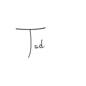 Tad stylish signature style. Best Handwritten Sign (Andilay-7BmLP) for my name. Handwritten Signature Collection Ideas for my name Tad. Tad signature style 4 images and pictures png