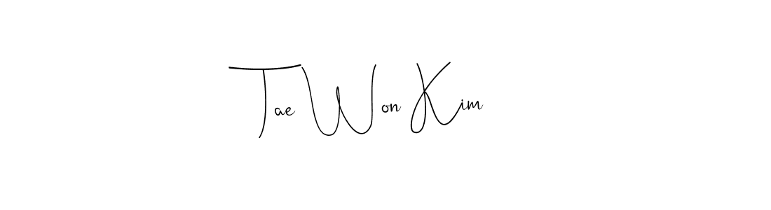 Use a signature maker to create a handwritten signature online. With this signature software, you can design (Andilay-7BmLP) your own signature for name Tae Won Kim. Tae Won Kim signature style 4 images and pictures png