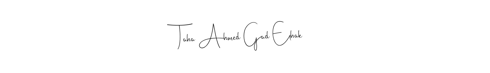 You can use this online signature creator to create a handwritten signature for the name Taha Ahmed Gad Elhak. This is the best online autograph maker. Taha Ahmed Gad Elhak signature style 4 images and pictures png
