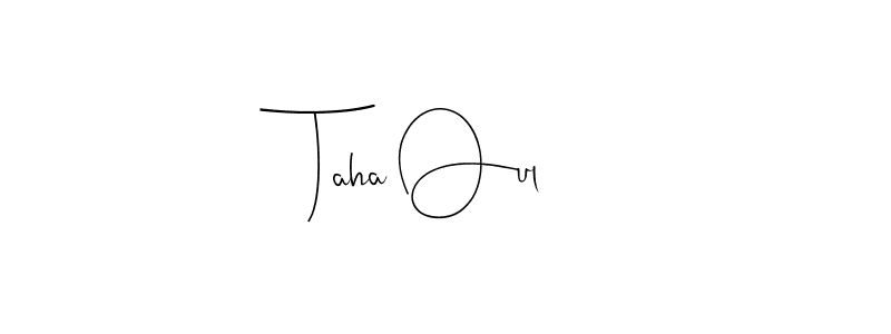 Design your own signature with our free online signature maker. With this signature software, you can create a handwritten (Andilay-7BmLP) signature for name Taha Oul. Taha Oul signature style 4 images and pictures png