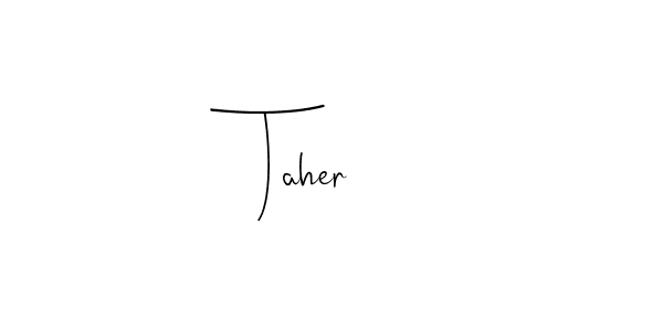 How to Draw Taher  signature style? Andilay-7BmLP is a latest design signature styles for name Taher . Taher  signature style 4 images and pictures png