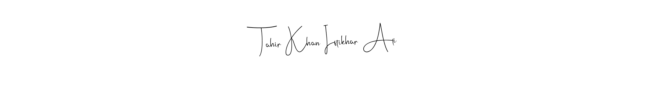 Make a beautiful signature design for name Tahir Khan Iftikhar Ali. Use this online signature maker to create a handwritten signature for free. Tahir Khan Iftikhar Ali signature style 4 images and pictures png