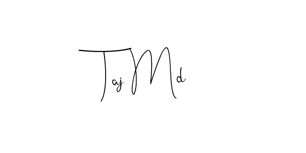 How to make Taj Md name signature. Use Andilay-7BmLP style for creating short signs online. This is the latest handwritten sign. Taj Md signature style 4 images and pictures png