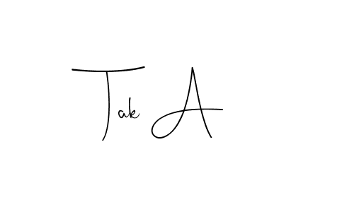 Here are the top 10 professional signature styles for the name Tak A. These are the best autograph styles you can use for your name. Tak A signature style 4 images and pictures png