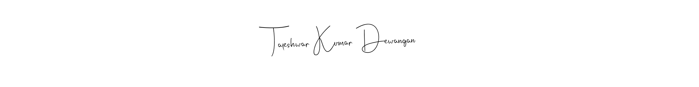 This is the best signature style for the Taleshwar Kumar Dewangan name. Also you like these signature font (Andilay-7BmLP). Mix name signature. Taleshwar Kumar Dewangan signature style 4 images and pictures png