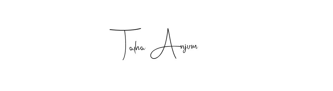Use a signature maker to create a handwritten signature online. With this signature software, you can design (Andilay-7BmLP) your own signature for name Talha Anjum. Talha Anjum signature style 4 images and pictures png