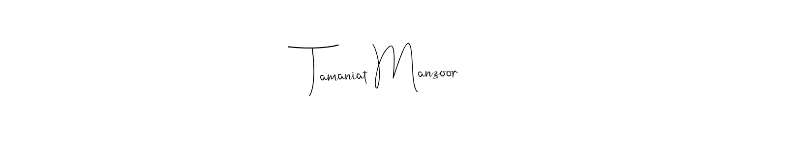 Similarly Andilay-7BmLP is the best handwritten signature design. Signature creator online .You can use it as an online autograph creator for name Tamaniat Manzoor. Tamaniat Manzoor signature style 4 images and pictures png