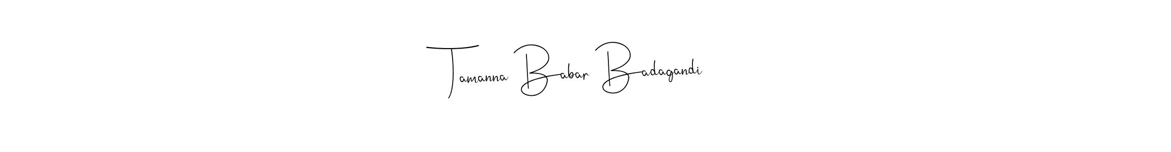 This is the best signature style for the Tamanna Babar Badagandi name. Also you like these signature font (Andilay-7BmLP). Mix name signature. Tamanna Babar Badagandi signature style 4 images and pictures png