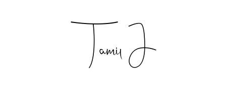 Make a beautiful signature design for name Tamil J. With this signature (Andilay-7BmLP) style, you can create a handwritten signature for free. Tamil J signature style 4 images and pictures png