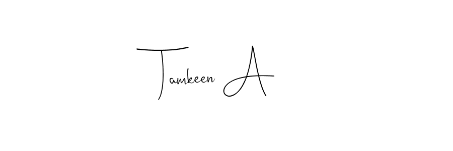 Andilay-7BmLP is a professional signature style that is perfect for those who want to add a touch of class to their signature. It is also a great choice for those who want to make their signature more unique. Get Tamkeen A name to fancy signature for free. Tamkeen A signature style 4 images and pictures png