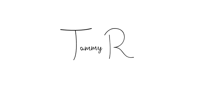 Also You can easily find your signature by using the search form. We will create Tammy R name handwritten signature images for you free of cost using Andilay-7BmLP sign style. Tammy R signature style 4 images and pictures png