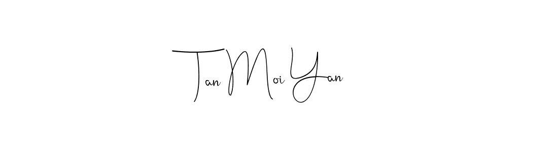 The best way (Andilay-7BmLP) to make a short signature is to pick only two or three words in your name. The name Tan Moi Yan include a total of six letters. For converting this name. Tan Moi Yan signature style 4 images and pictures png