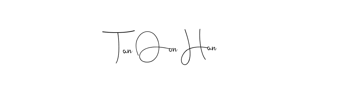 How to make Tan Oon Han name signature. Use Andilay-7BmLP style for creating short signs online. This is the latest handwritten sign. Tan Oon Han signature style 4 images and pictures png