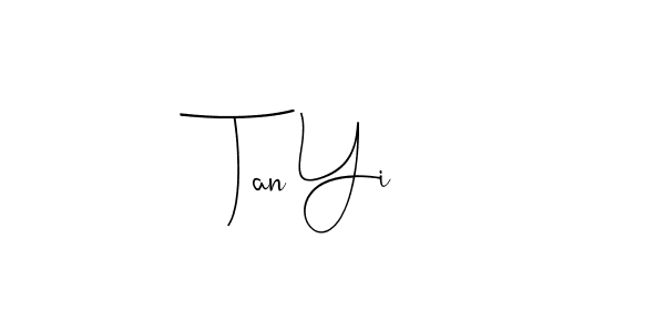 if you are searching for the best signature style for your name Tan Yi. so please give up your signature search. here we have designed multiple signature styles  using Andilay-7BmLP. Tan Yi signature style 4 images and pictures png