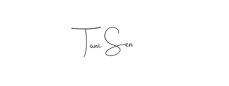 How to make Tani Sen name signature. Use Andilay-7BmLP style for creating short signs online. This is the latest handwritten sign. Tani Sen signature style 4 images and pictures png