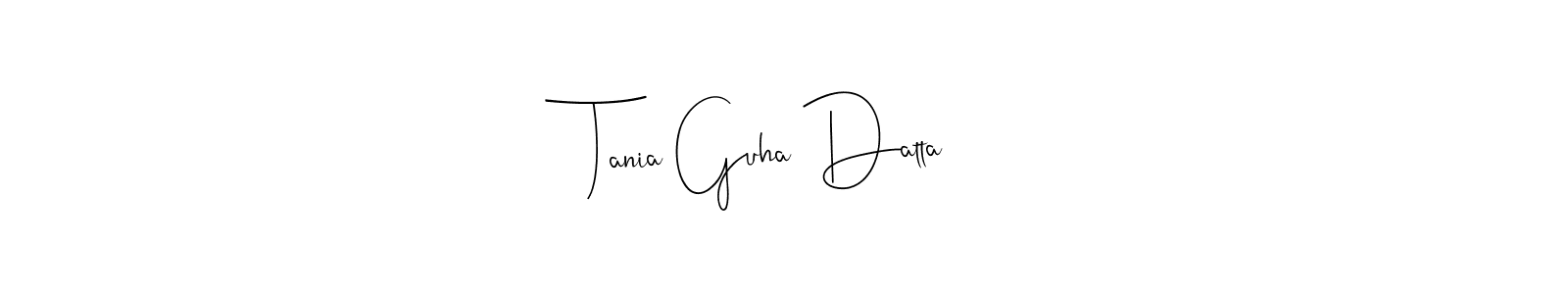 Also You can easily find your signature by using the search form. We will create Tania Guha Datta name handwritten signature images for you free of cost using Andilay-7BmLP sign style. Tania Guha Datta signature style 4 images and pictures png