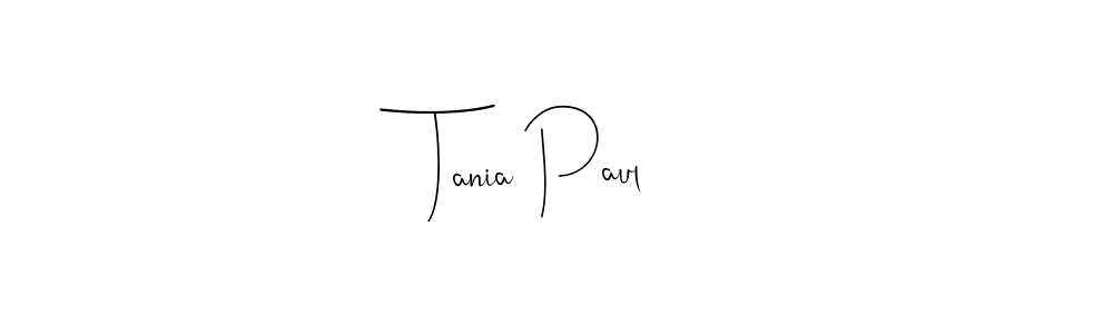 It looks lik you need a new signature style for name Tania Paul. Design unique handwritten (Andilay-7BmLP) signature with our free signature maker in just a few clicks. Tania Paul signature style 4 images and pictures png